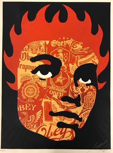 Obey Collage Girl by Shepard Fairey