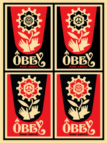 Rise Above Stamp by Shepard Fairey