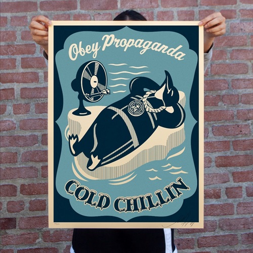 Cold Chillin' (Blue) by Shepard Fairey