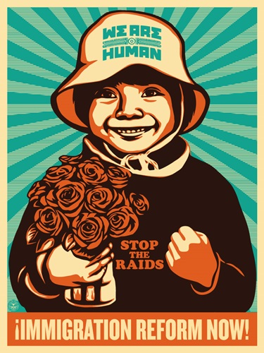 Immigration Reform Girl (English Offset Edition) by Shepard Fairey
