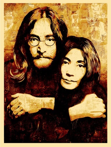 John & Yoko Canvas by Shepard Fairey