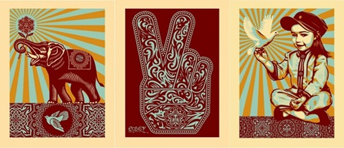 Peace Series Print Set by Shepard Fairey