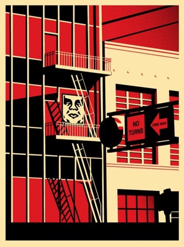 SF Fire Escape Print by Shepard Fairey
