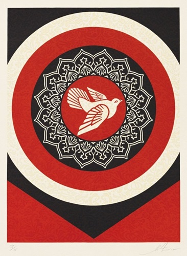 Obey Dove (Dove Target) (Large Format Red) by Shepard Fairey
