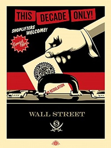 Shoplifters Welcome (Large Format - Red & Black) by Shepard Fairey