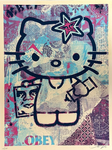 Hello Kitty (Purple) by Shepard Fairey