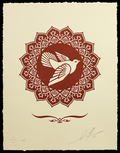 Peace Dove Letterpress by Shepard Fairey