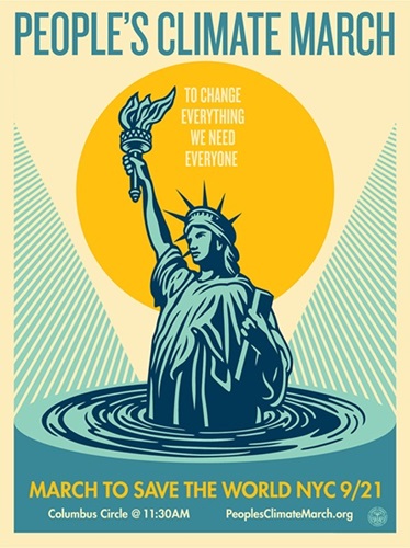 People's Climate March by Shepard Fairey