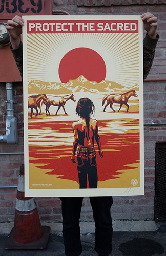 Protect The Sacred (Offset Lithograph) by Shepard Fairey