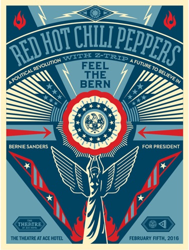 Red Hot Chili Peppers - Feel The Bern (First Edition) by Shepard Fairey