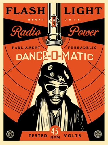 George Clinton Flash Light by Shepard Fairey