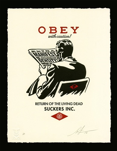 Obey With Caution (Letterpress) by Shepard Fairey