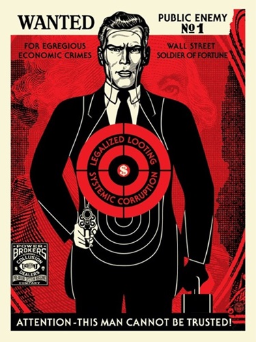 Wall Street Public Enemy by Shepard Fairey