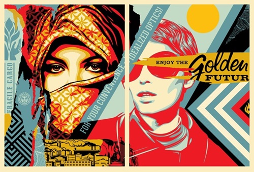 Golden Future For Some by Shepard Fairey