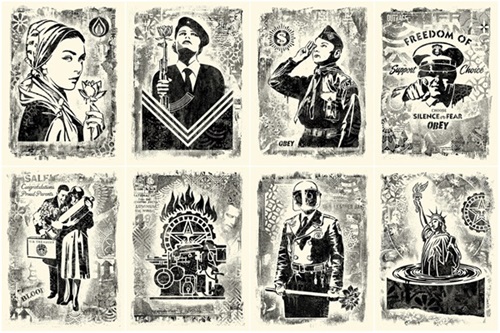 Damaged Stencil Series by Shepard Fairey