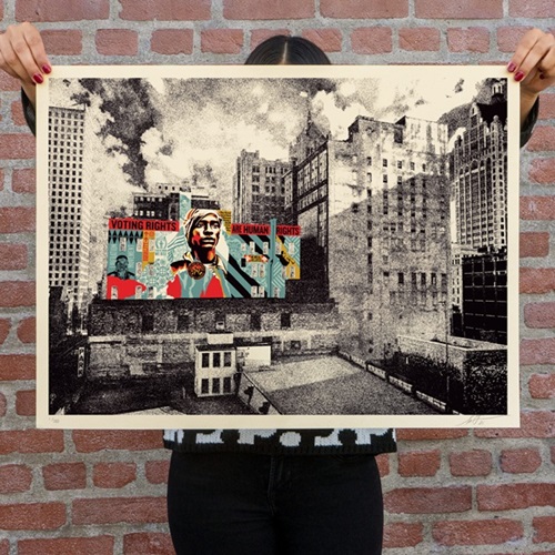 Voting Rights Are Human Rights MKE Mural by Shepard Fairey