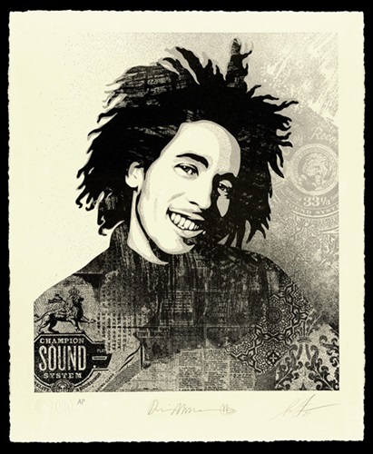 Bob Marley 40th Letterpress - Lively Up Yourself by Shepard Fairey