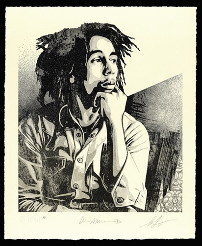 Bob Marley 40th Letterpress - Soul Rebel by Shepard Fairey
