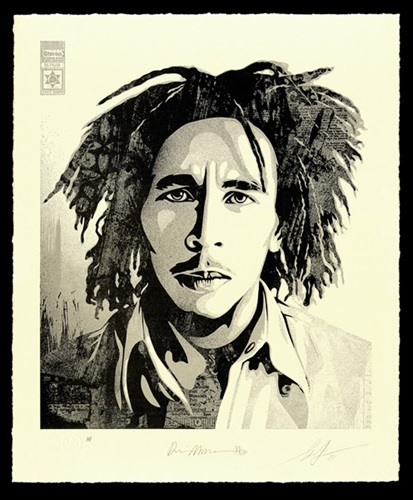 Bob Marley 40th Letterpress - Confrontation by Shepard Fairey