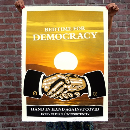 Bedtime For Democracy by Shepard Fairey
