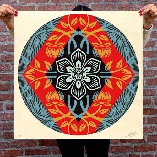 Obey Diamond Flower Round by Shepard Fairey