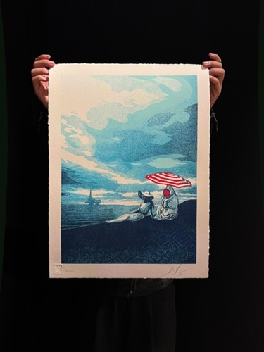 Bliss At The Cliff's Edge (Letterpress) by Shepard Fairey