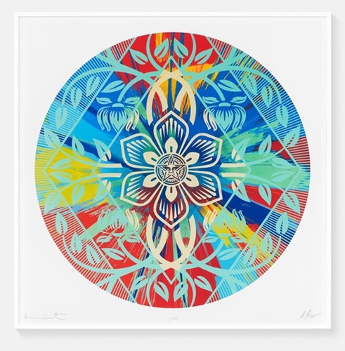 Beautiful Flower Diamond Spin Painting by Shepard Fairey