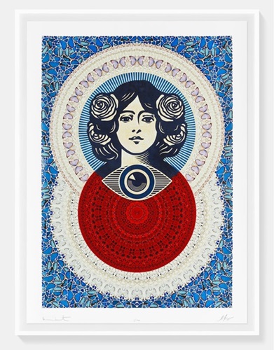 Third Eye Butterfly Mandala (Blue (Small)) by Shepard Fairey